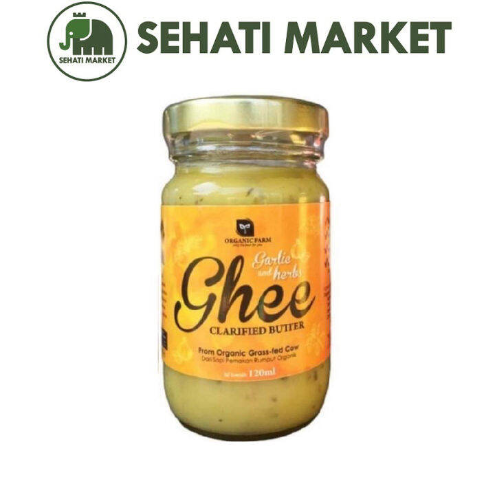 GHEE ORGANIC FARM CLARIFIED BUTTER GARLIC HERBS 120ml Lazada Indonesia