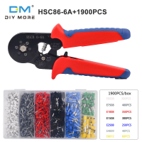 diymore 1900PCS HSC8-6-4 Ferrule Crimping Tool คีมสายไฟ 1900PCS ชุดสายไฟที่มี Crimper สำหรับช่างไฟฟ้า, เครื่องมือวงล้อปรับได้