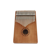 17 Key Finger Kalimba Mbira Sanza Thumb Piano Pocket Size Beginners Supporting Bag Keyboard Mahogany Wood Musical Instrument Wood color