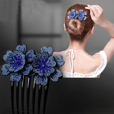 Fashion Rhinestone Flower Hair Comb Hair Clip