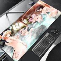 ☌ Hololive Mouse Pad Nakiri Ayame Playmats Sexy Girl Large Keyboard MouseMat Anime Desk Mat Gaming Accessories Carpets Rugs Gamer