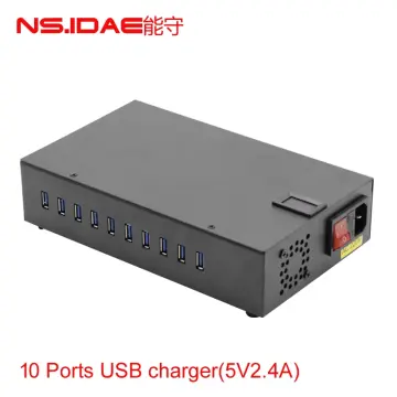 Chargeur USB multiple rapide, chargeur C multi USB, 3USB-C + 3USB-A,  station de charge USB multiple 96W, station de charge 6 ports compatible  avec iPhone / Sams