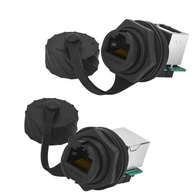 RJ45 Ethernet Connector Male to Female Industrial Waterproof High Speed Sealed Plug Socket Panel Mount
