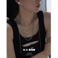 [COD] Multi-layered necklace womens wholesale light luxury niche retro clavicle chain and cross-border sweater high-end