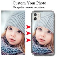 Custom Personalized Soft Phone Case for IPhone 14 13 Mini 11 12 Pro MAX 6S 7 8Plus X XS XR Cover Design Picture DIY Name Photo