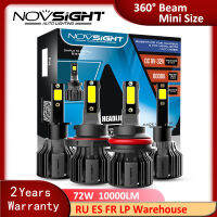 NOVSIGHT H7 H4 H11 H1 H3 H8 H9 H13 9005 9006 9007 LED Car Headlight Mini Fog Light Bulb 10000LM 6000K 360° Beam Auto Headlights