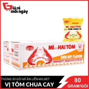 HCMNguyên thùng 30 gói Mì ăn liền Miliket Hai tôm hương vị tôm chua cay