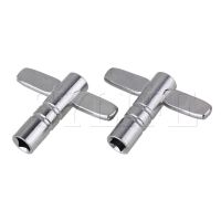 2 pcs Standard Drum Key for Drum Adjustable Wrench Tuning Heads Silver