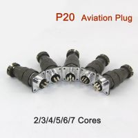 P20 Aviation Connector With 2/3/4/5/6/7 Cores butt tlye aeronautical plugs sockets Industry straight head circular connection