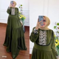 Priskila Cell Kiara BL ชุดวัสดุ Ceruty Babydoll Full Croton LD 108ซม. PJ 140ซม. ผู้หญิง Abayas ผู้ใหญ่ใหม่ล่าสุด2022 Kekinian ชุดผู้หญิงสไตล์เกาหลีชุดผู้หญิง Kekinian Teenage Robe 2022 Modern Luxury Robe ใหม่ล่าสุดผู้หญิง Dres 2022