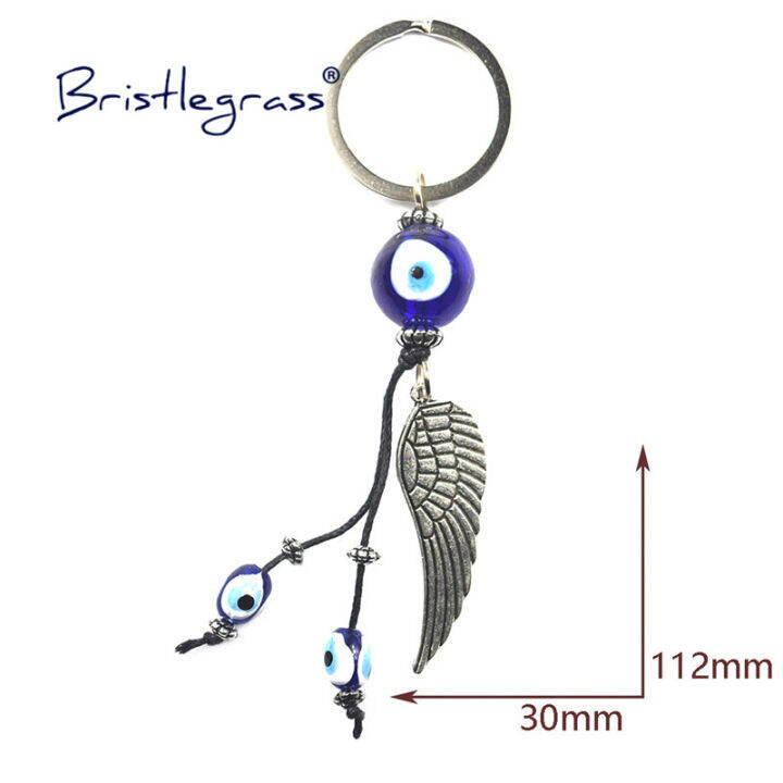 bristlegrass-turkish-blue-evil-eye-feather-wing-key-chains-ring-holder-car-keychain-amulet-lucky-charm-pendants-blessing-protect