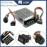 ตัวควบคุม LLSBB พร้อมจอแสดงผลมอเตอร์ DC10-55V 12V 24V 36V CW CCW เครื่องควบคุมความเร็วสวิตช์ย้อนกลับ