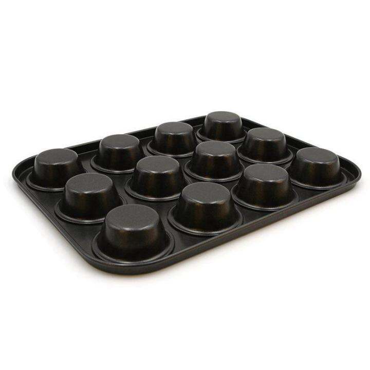 heavy-duty-carbon-steel-cupcake-baking-tray-12-mini-cup-cupcake-shaped-cake-pan-nonstick-cupcake-baking-tray-cupcake-mold