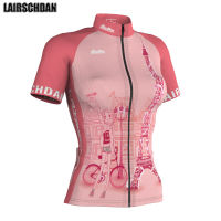 LairschDan Fashion Girl Bicycle Jersey Short Sleeve Cycling Clotihng Woman Cyclist Shirt MTB Road Bike Jersey fietskleding dames