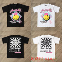 2023 Hellstar Sun หน้ายิ้มพิมพ์ Tee ฤดูร้อนผู้ชายผู้หญิงคุณภาพสูง Hip Hop แฟชั่นแขนสั้น T เสื้อ