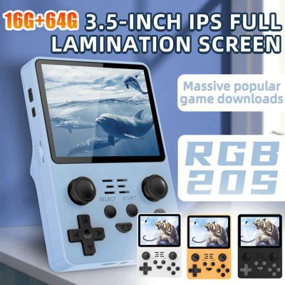 RGB20S Retro Game Console 16G+64G 3.5 Inch IPS Screen Handheld Video Game Console Open Source System