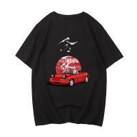 Mens Large T-shirt T Jdm Tokyo Car Rising Japanese100 Cotton Harajuku Print Black Tees Manga Anime 4XL/5XL/6XL