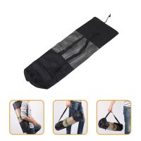 2pcs Portable Yoga Mat Storage Breathable Window Pocket Yoga Mat Storage Bags for Sports Kids Black