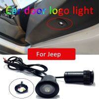 2pcs Led car door light For Jeep renegade jk compass 2018 grand cherokee patriot wrangler Logo Laser Projector Light Accessories Bulbs  LEDs HIDs