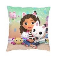 Gabbys Dollhouse Throw Pillow Covers Decoracion Salon Case 3D Printing Gabby Cat Pandy Paws Car Cushion Cover Cozy Dakimakura