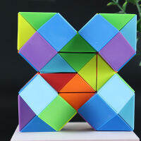 Snake Cube for Kids Cube Twist Puzzle for 8+ Years Old Kids 24-sections Snake Sensory Toys Develop Imagination Snake Cube Anxiety-relief Educative Fid