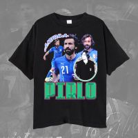 เสื้อยืด ลายทีมชาติฟุตบอล Italian Midfielder Legend Andrea Pirlo สําหรับผู้ชาย และผู้หญิง