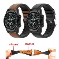 [ขายดี] สายหนังแท้สำหรับ Ticwatch Pro 3 GPS แถบซิลิโคนสำหรับ Ticwatch Pro X 4G /Lte 2020 GTX E2 S2 S สายข้อมือสำหรับเปลี่ยนผู้ชาย