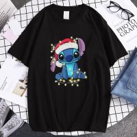 Ohana Stitch Christmas Clothes Clothing Kawaii Cartoon Men T Graphic T Shirts