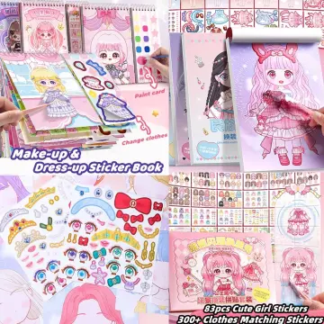 6/8/10/12 Sheets Beauty Lovely Princess 3D Dress Up Stickers Cartoon Change  Clothes DIY Kawaii Sticker Toys for Kids Girls Gifts