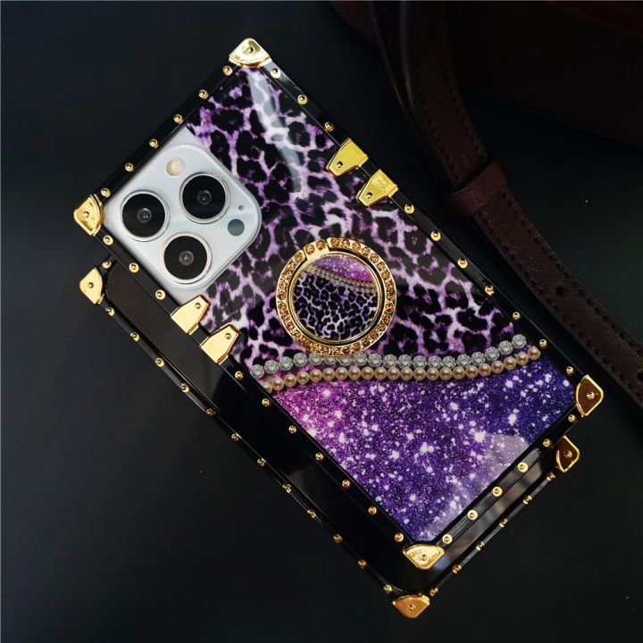 luxury-bling-diamonds-pearl-leopard-cover-square-phone-case-for-xiaomi-redmi-note-11-pro-10-pro-max-9c-10a-10c-poco-x3-gt-m4-m3