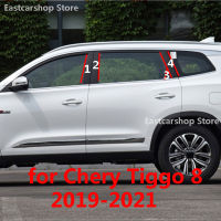 Car Door Window Middle Column Trim Decoration Protection B C Strip PC Stickers Accessories for Chery Tiggo 8 2019 2020 2021