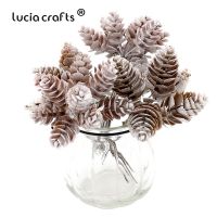 【CW】 Lucia crafts 1Bunch/lot Pine Cones Bouquet for Christmas Decor Handmade Wreath Garland Floral Craft Artificial Plants A0801