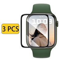 【lolo Watch】อุปกรณ์ป้องกันหน้าจอ3D สำหรับนาฬิกาซีรีส์7 41มม. 45มม. 38มม. 40มม. 42มม. 44มม. ฟิล์มกระจกกันน้ำ IWatch 6 5 4 3 SE