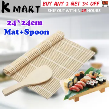 New Bamboo Sushi Mat Onigiri Rice Roller Rolling Maker Kitchen Japaness  Food 24*24cm - Sushi Tools - AliExpress