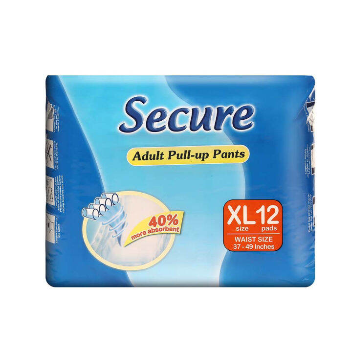 Secure Adult Diaper Pullup Pants XL 12's Lazada PH