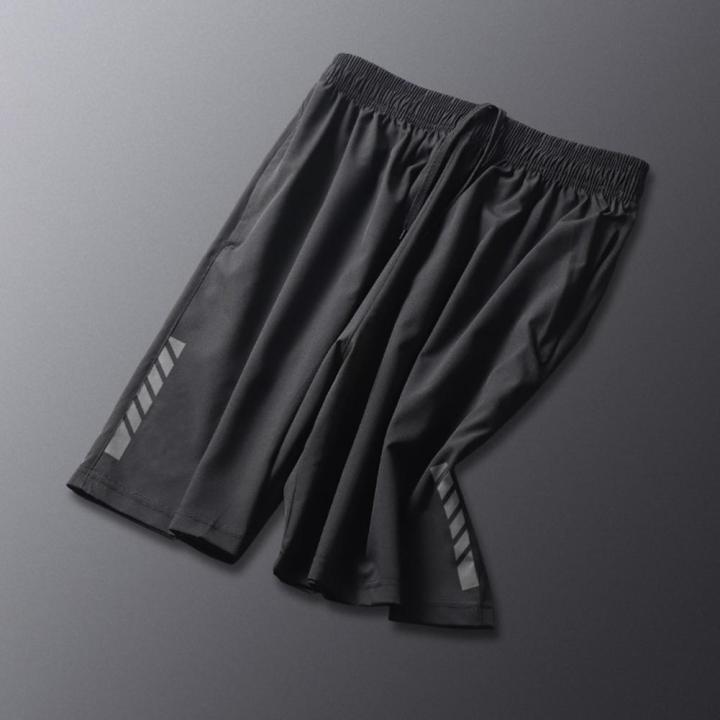 mens-sports-shorts-summer-running-sweatpants-mid-rise-drawstring-pockets-men-shorts-outdoor-fitness-ice-silk-short-pants