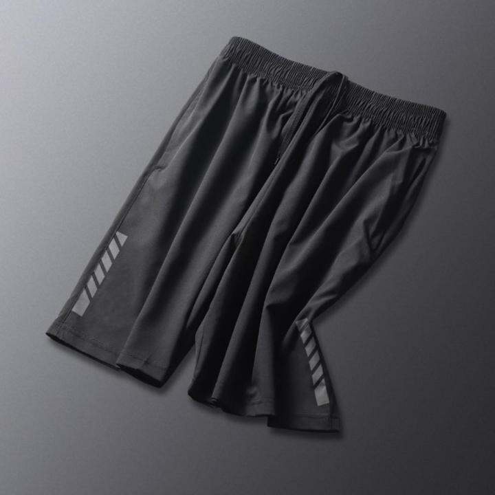 mens-sports-shorts-summer-running-sweatpants-mid-rise-drawstring-pockets-men-shorts-outdoor-fitness-ice-silk-short-pants