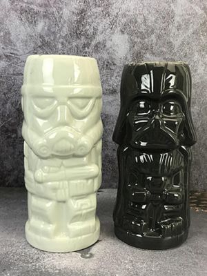 【High-end cups】ฮาวาย Tiki แก้ว Star-Warsed ทหารสีขาวสีดำนักรบถ้วยเซรามิคเซรามิคค็อกเทลเบียร์เครื่องดื่มถ้วยไวน์ Retro Home Bar เครื่องมือ