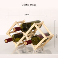 Wooden Bottle Rack DIY Creative Folding Wine Stand Ornaments Multi-Bottled Home Geometric Function Decor Holder Stand For Wine