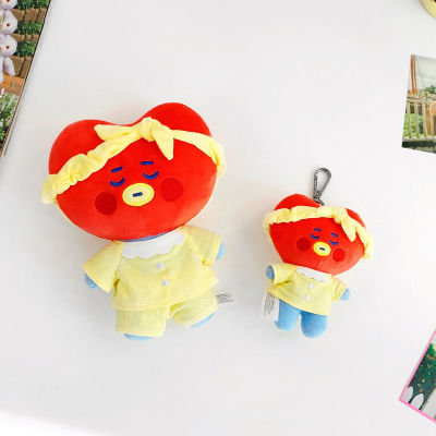 Bts Bt21 Plush Kpop Doll Cute Toys Soft Pillow Keychain Key Charm Ring Pendant