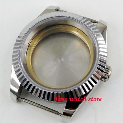Luxury 40Mm Sapphire Glass Date Magnifier 316L Stainless Steel Watch Case Fit ETA 2836 MIYOTA 8215 821A  Movement C155