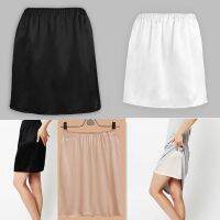 ขายดีที่สุด ioztt2023 -  ใหม่ผู้หญิงซาตินครึ่งลื่น Underskirt กระโปรงชั้นในภายใต้ชุดมินิกระโปรงความปลอดภัยกระโปรงหญิงหลวมป้องกันการสัมผัสความปลอดภัยกระโปรง