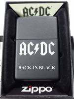 ZIPPO  49015  ACDC  BACK IN  BLACK   สีดำเมทาลิค  ลายแบบสกรีน   ของใหม่ไม่ผ่านการใช้งาน  มาพร้อมกล่องตรงรุ่น  รับประกันของแท้นำเข้าจากอเมริกา