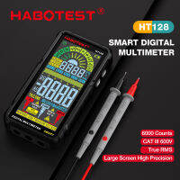 HABOTEST HT128 Digital Multimeter Smart Anti-Burn Rechargeable Meter 6000 Counts Voltmeter NCV Tester 4.88 Inch LCD Backlit