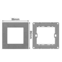 S Series-ปรับแต่งกรอบพลาสติกสีเทาแผงเดี่ยวคู่สี่เท่าเต้าเสียบสายไฟปลั๊กแบบ Diy ผสมฟรีสีเงินสีเทา