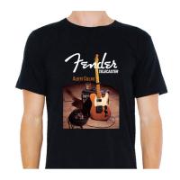 ผ้าฝ้ายแท้ คอลูกเรือเสื้อยืดคอกลม พิมพ์ลาย FENDER Telecaster Albert Collins Guitar สําหรับผู้ชาย S-3XL เงินสดในการจัดส่ง