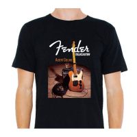 【HOT】ผ้าฝ้ายแท้ คอลูกเรือเสื้อยืดคอกลม พิมพ์ลาย FENDER Telecaster Albert Collins Guitar สําหรับผู้ชายS-4XL100%cotton