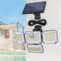 1 Piece Solar Lights Inductive Garage Street Lamp LED Adjustable 4 Heads Flood Lamps Garden Yard Street Light