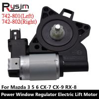 มอเตอร์เครื่องยกไฟฟ้า Regulator Power Window 801 802ด้านขวาซ้ายสำหรับมาสด้า3 5 6 CX-7 CX-9 RX-8คนขับตัวควบคุมหน้าต่างและมอเตอร์