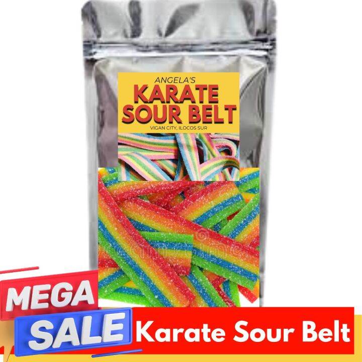 karate Karate Belts Rainbow Jungle Strings Strawberry Sour Gummies